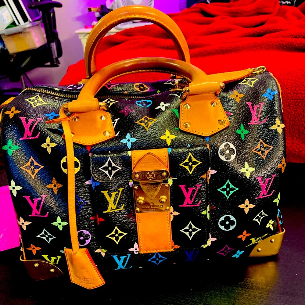💖 TAKASHI MURAKAMI A+++ CONDITION SPEEDY HANDBAG LOUIS VUITTON 💖